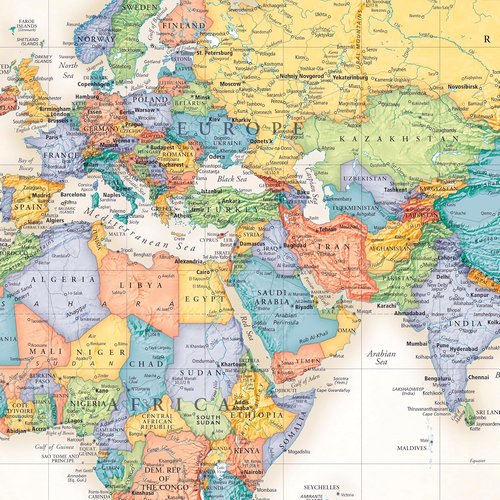 Rand McNally Classic Edition World Wall Map - Laminated & Rolled for Easy Display