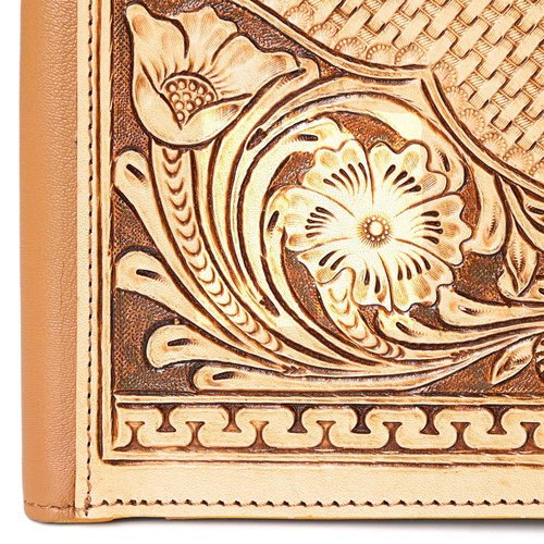 Merbaa Handmade Leather File Folder – Premium Cowhide Leather Resume Holder for Men & Women – A4/Letter Size Organizer with Pockets – Document Case for Office, Interviews, Meetings (Tan)