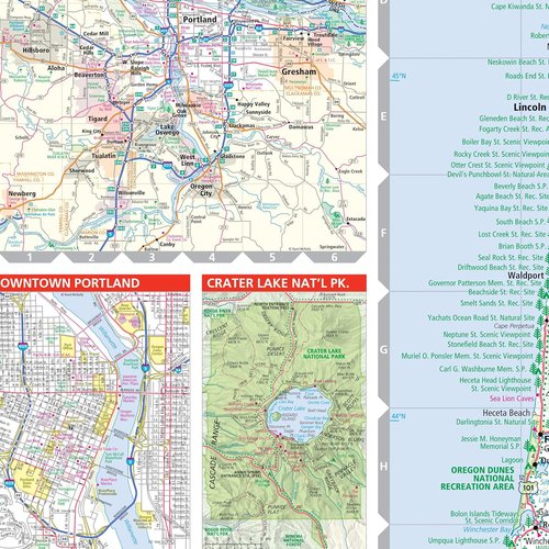 Rand McNally Oregon State Map - Easy to Read Travel Guide for Exploring Oregon