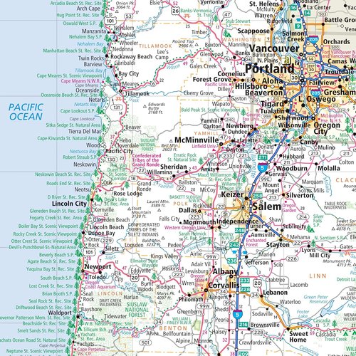 Rand McNally Oregon State Map - Easy to Read Travel Guide for Exploring Oregon