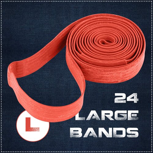 24 Pack Extra Large Rubber Bands for Furniture & Moving Blankets - 42" Length Extra Strength - Mover Bands to Secure Drawers, Doors & Covers - by Kitchentoolz