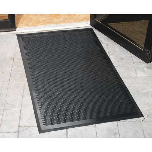 Genuine Joe Clean Step Scraper Floor Black Mat, 60" L x 36" W