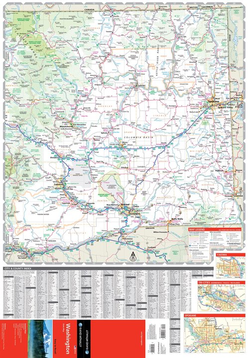 Rand McNally Easy to Read: Washington State Map