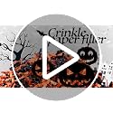 UNIQOOO 16oz Halloween Crinkle Cut Paper, Metallic Black Orange