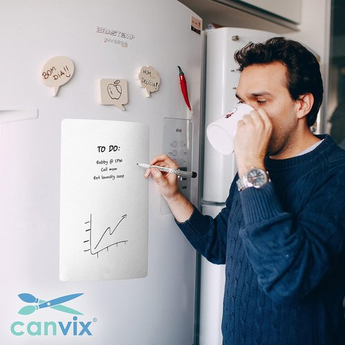 Magnetic Dry Erase Whiteboard by [Brand Name] - Removable, Residue-Free Memo Board for Home & Office | 12 x 8 Inches