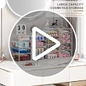 Caktraie 16-Drawer Acrylic Makeup & Desk Organizer for Home & Office - Clear Storage Solution