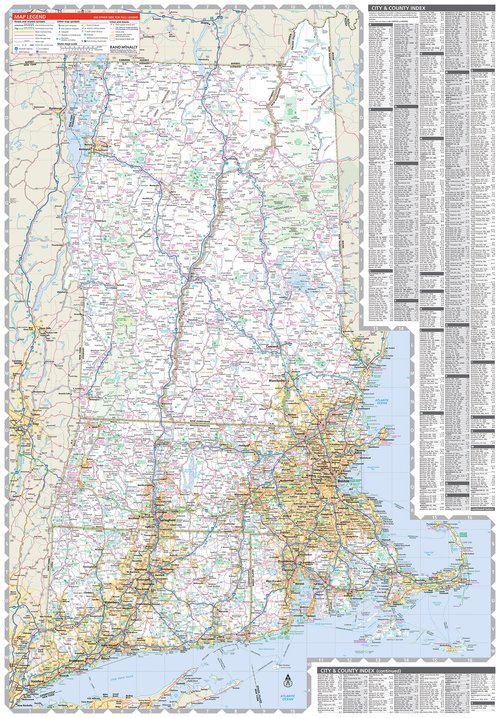 Rand McNally Easy to Read: New England Regional Map: New