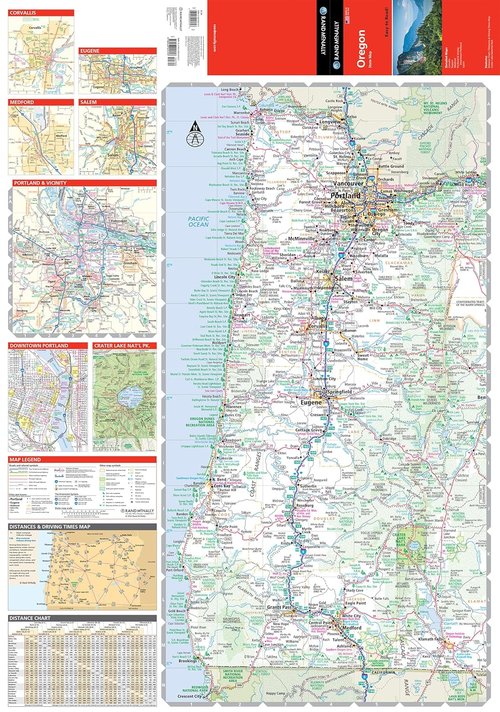 Rand McNally Oregon State Map - Easy to Read Travel Guide for Exploring Oregon