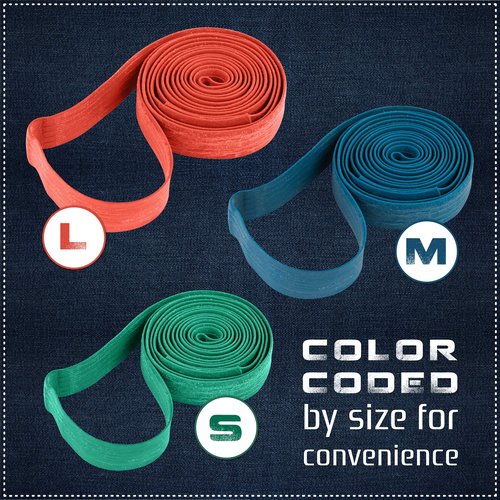 24 Pack Moving Blanket Rubber Bands - Heavy Duty Extra Large Packing Bands for Moving Blankets and Furniture - Variety of Sizes 26in, 30in & 42in - 24 Pack of Mover Bands - kitchentoolz