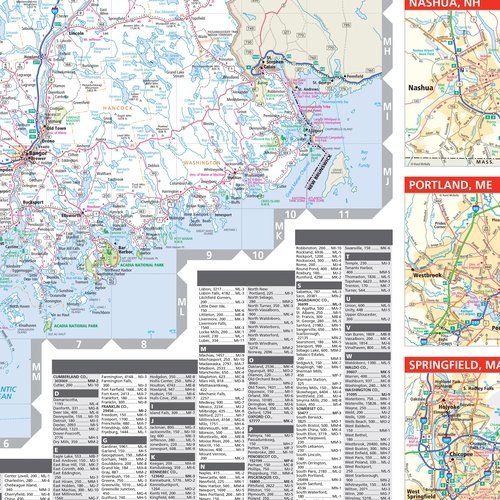 Rand McNally Easy to Read: New England Regional Map: New
