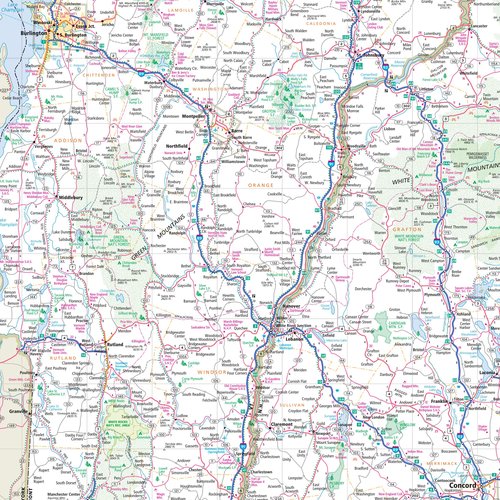 Rand McNally Easy to Read: New England Regional Map: New