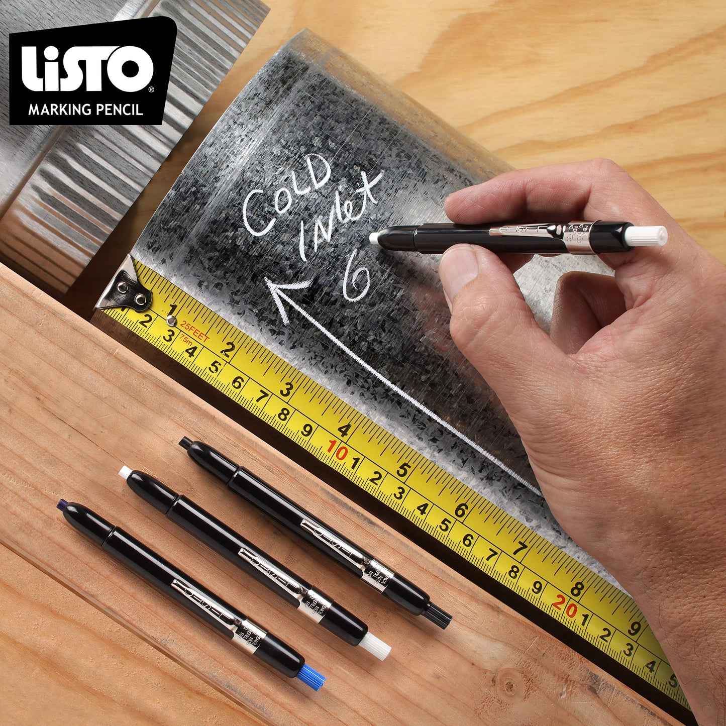 Listo 162B Marking Pencils Refill - Box of 72, Grease Pencils/China Marking Pencils/Wax Pencils - Made in USA (White)