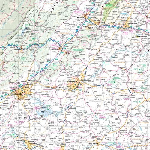 Rand McNally Easy to Read: Virginia State Map