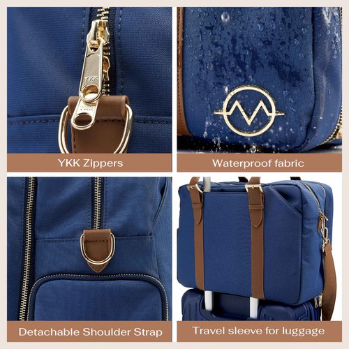 VERSIMED Luxury Work Bag for Healthcare Professionals Waterproof Doctor Bag Medical Organizer with Handle and Removable Shoulder Strap for Doctors, Medical Student, Dentists, Nurses