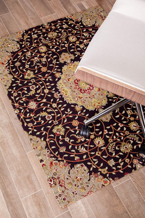Anji Mountain Rug'd Chairmat - Anti-Slip Design Office Desk Accessories, Jacquard Woven Top, Versatile Office Chair Mat for Low Pile Carpets & Hard Surfaces, Chair Mat Essentials- Altamira (36 x 48")