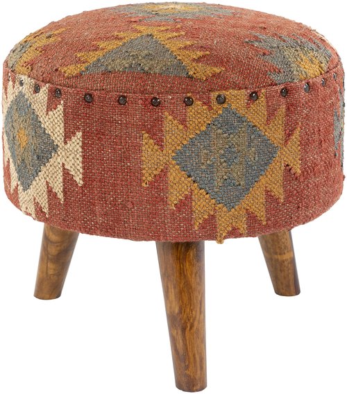 Livabliss Celaya Stool, 16" x 16" x 16", Red