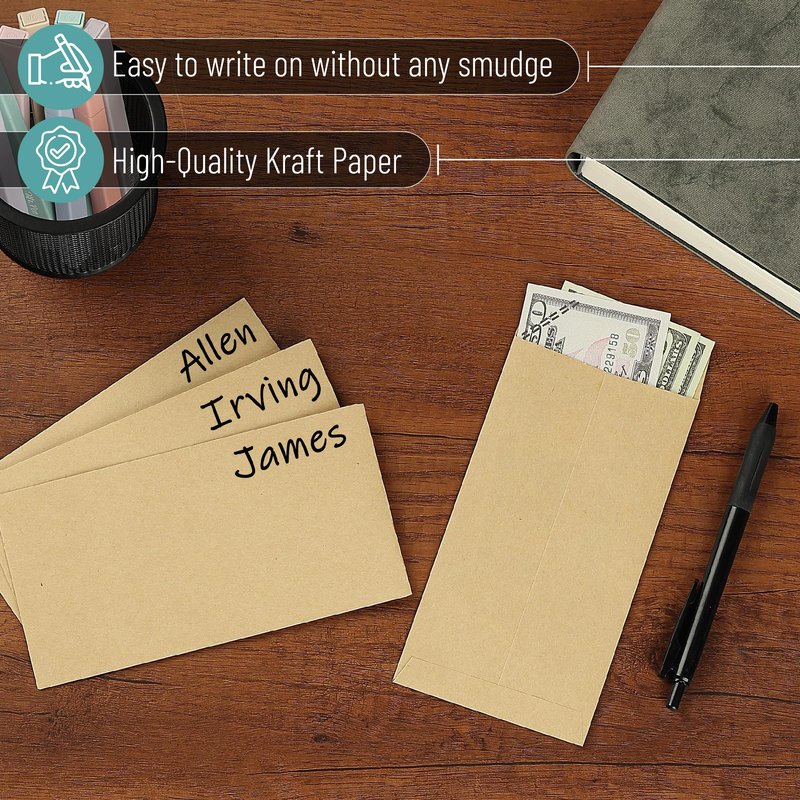 Mr. Pen- Money Envelopes for Cash, 6.5" x 3.5", 500 Pack