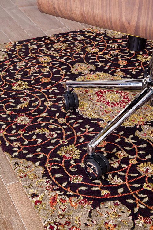Anji Mountain Rug'd Chairmat - Anti-Slip Design Office Desk Accessories, Jacquard Woven Top, Versatile Office Chair Mat for Low Pile Carpets & Hard Surfaces, Chair Mat Essentials- Altamira (36 x 48")