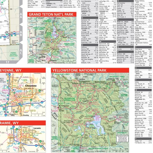 Rand McNally Easy to Read: Montana, Wyoming State Map