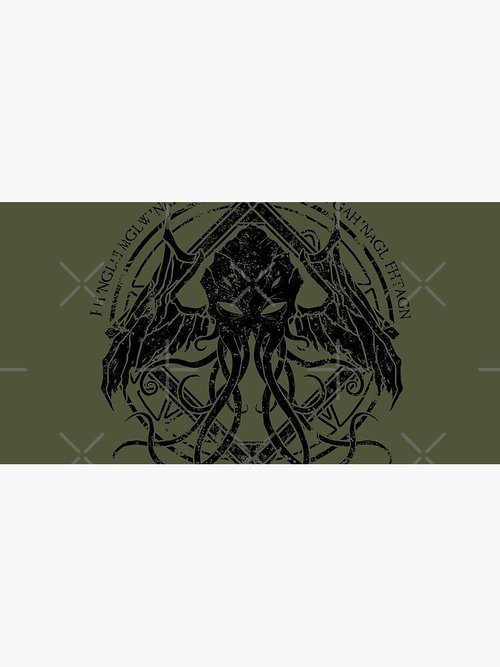 Cthulhu Mouse Pad | Distressed Lovecraft Design | Unique Gaming Accessory