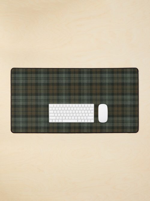Black Tartan Mouse Pad – Weathered Scottish Design | Durable & Stylish