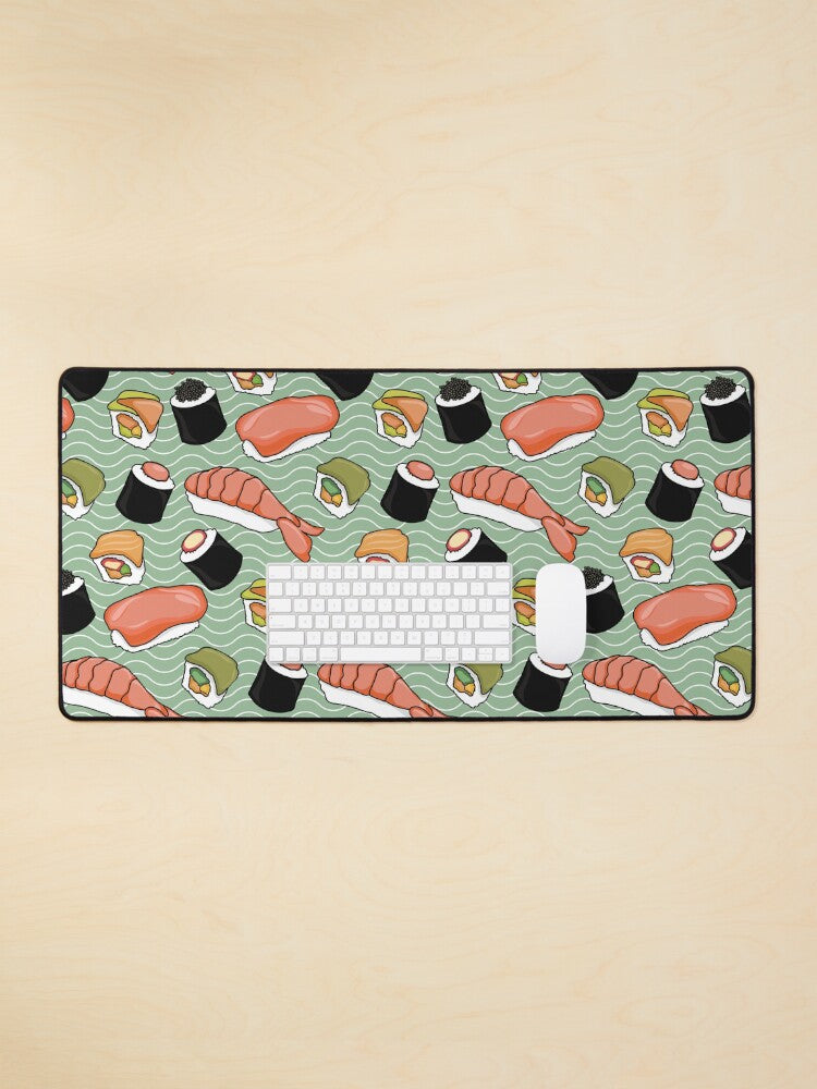 Sushi Lovers Mouse Pad | Fun Design for Home Office | Durable & Easy to Clean