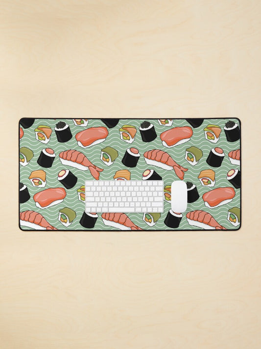 Sushi Lovers Mouse Pad | Fun Design for Home Office | Durable & Easy to Clean