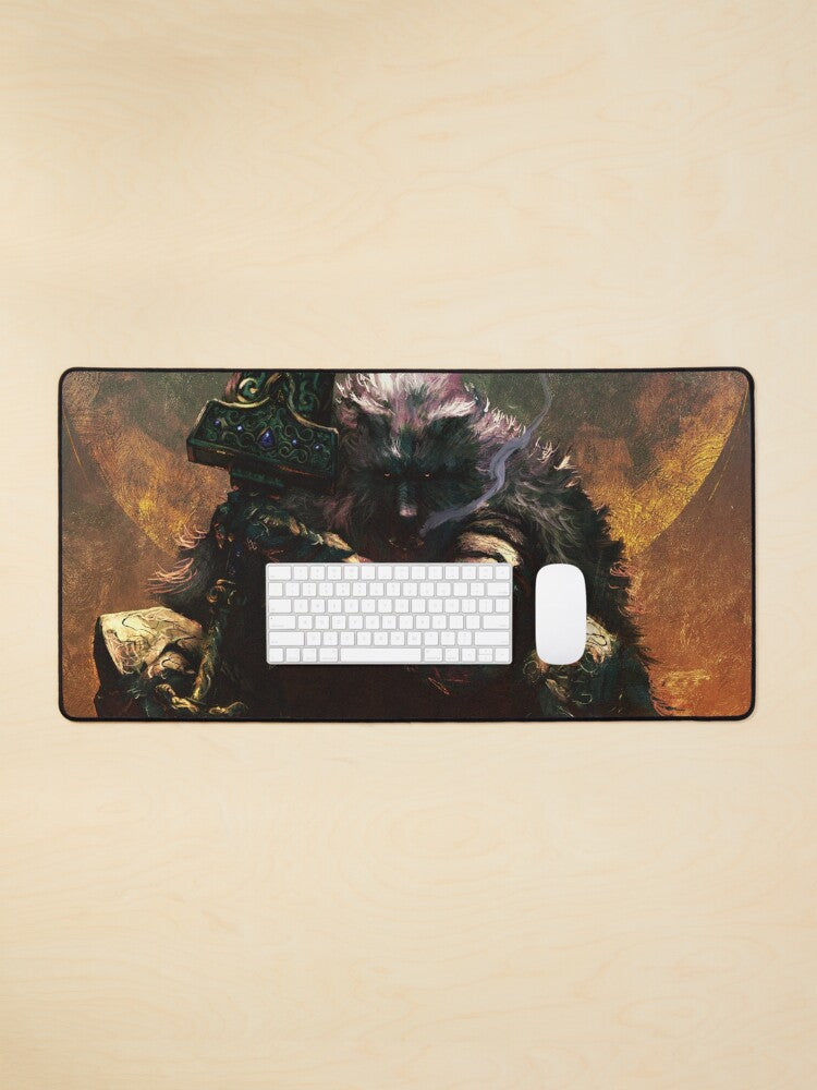 Wolf Sword-Man Mouse Pad | Gaming Accessory | Durable & Stylish Design