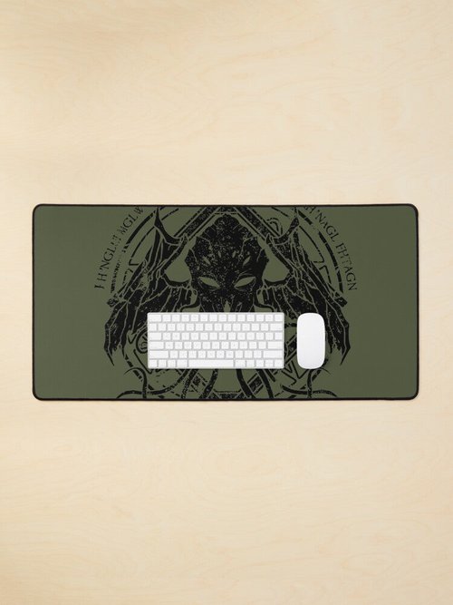 Cthulhu Mouse Pad | Distressed Lovecraft Design | Unique Gaming Accessory