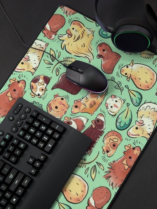Guinea Pig Huddle Mouse Pad | Cute Design | Perfect for Animal Lovers