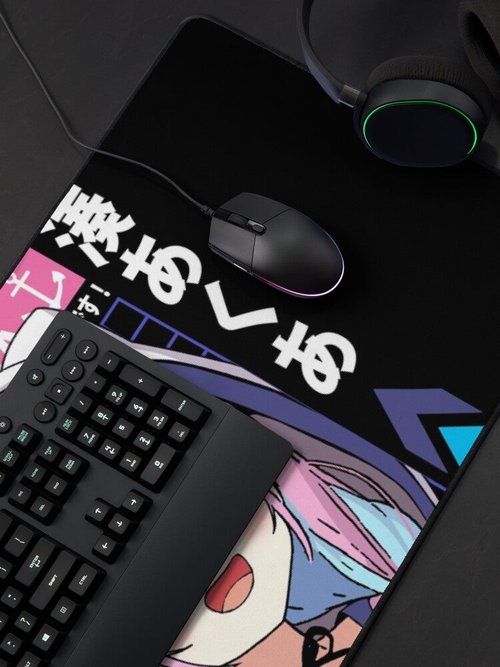 Hololive Aqua Mouse Pad – Soft Fabric | Stylish Hoodie Design