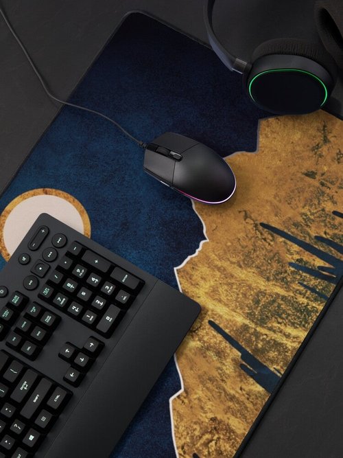 Midnight Desert Moon | Stylish Mouse Pad for Home or Office Use