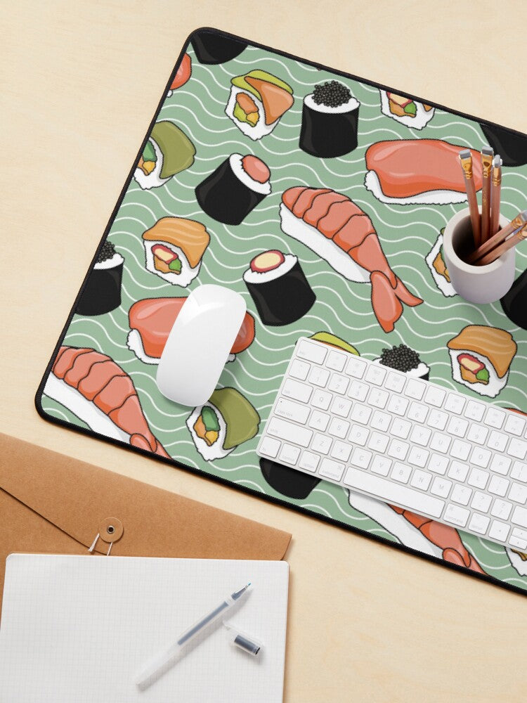 Sushi Lovers Mouse Pad | Fun Design for Home Office | Durable & Easy to Clean