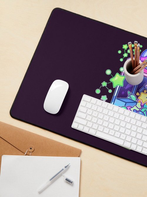 Neon Galaxy UFO Catcher Mouse Pad | Vibrant Design for Gamers