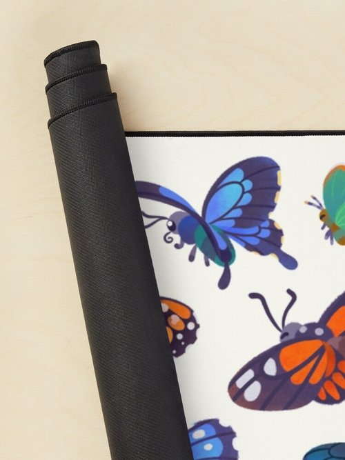 Bright Butterflies Mouse Pad | Colorful Design for Home Office Use