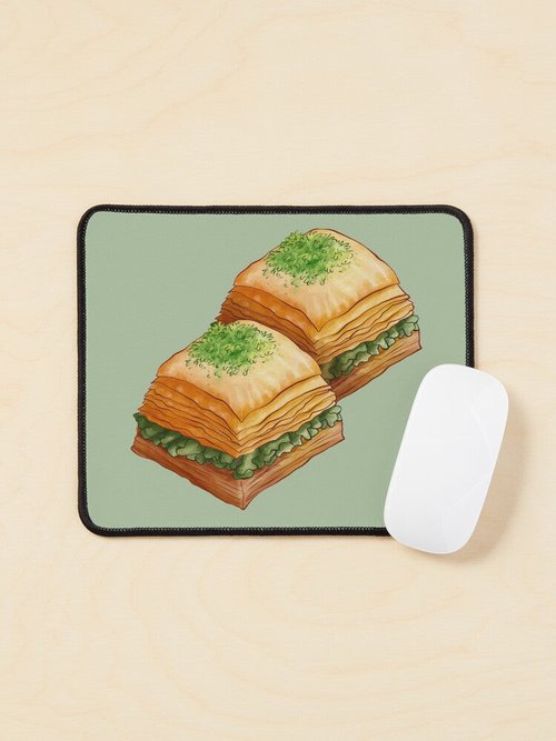 Pistachio Baklava Mouse Pad | Stylish Design | Perfect for Home Office