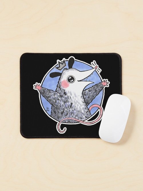 Opossum King Mouse Pad | Eco-Friendly Design | Perfect for Home Office