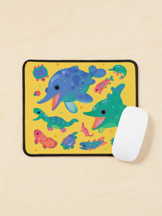 Yellow Triassic Baby Mouse Pad | Fun Design for Kids' Rooms