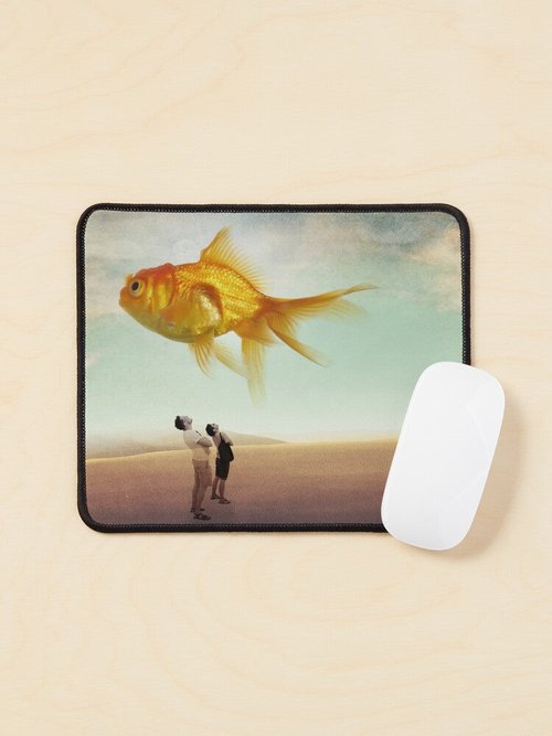 Glow Goldfish Mouse Pad | Vibrant Design | Perfect for Gamers & Home Office
