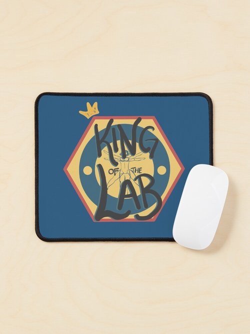 King of the Lab Mouse Pad | Durable Design for Gamers | Bones Theme