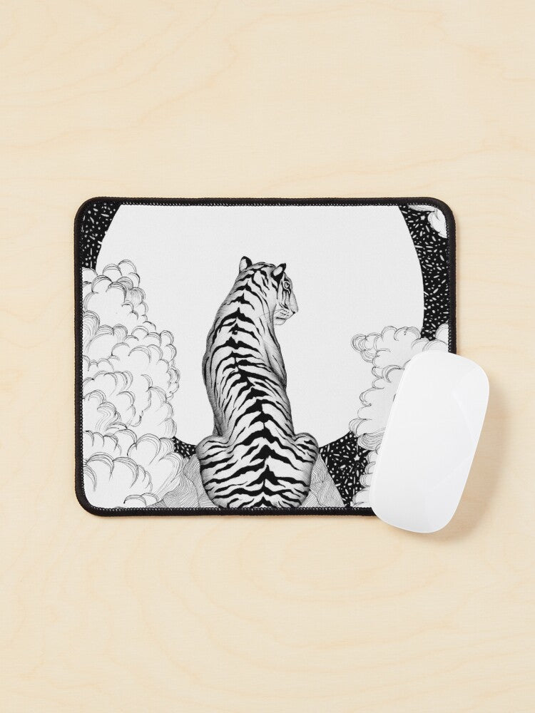Tiger Moon Mouse Pad | Stylish Design | Perfect for Home or Office