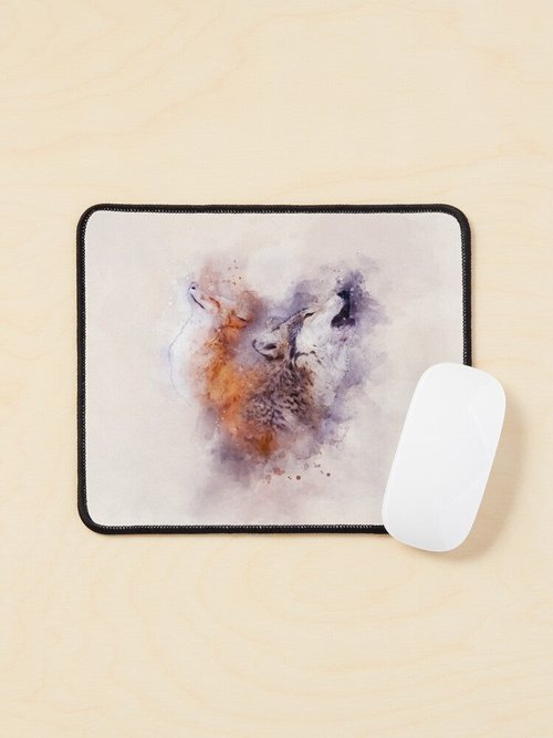 Fox & Wolf Mouse Pad | Eco-Friendly Design | Perfect for Gamers