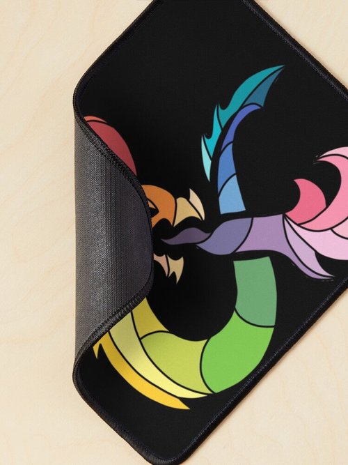 Rainbow Dragon Mouse Pad | Colorful Ampersand Design | Durable & Stylish