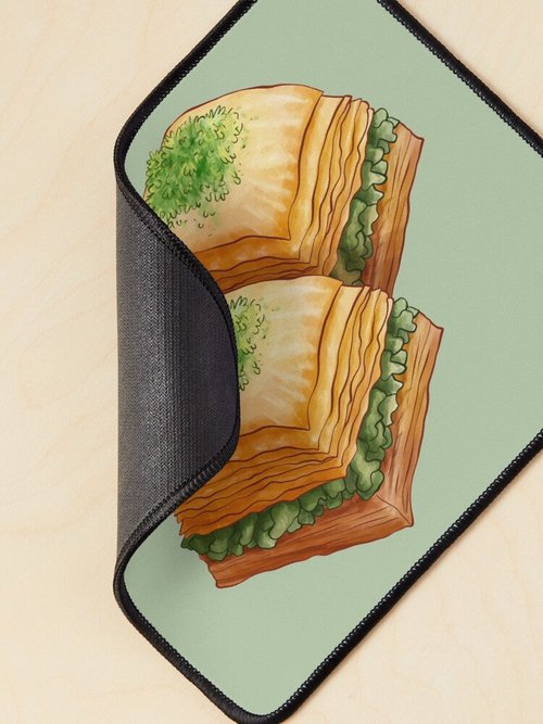 Pistachio Baklava Mouse Pad | Stylish Design | Perfect for Home Office