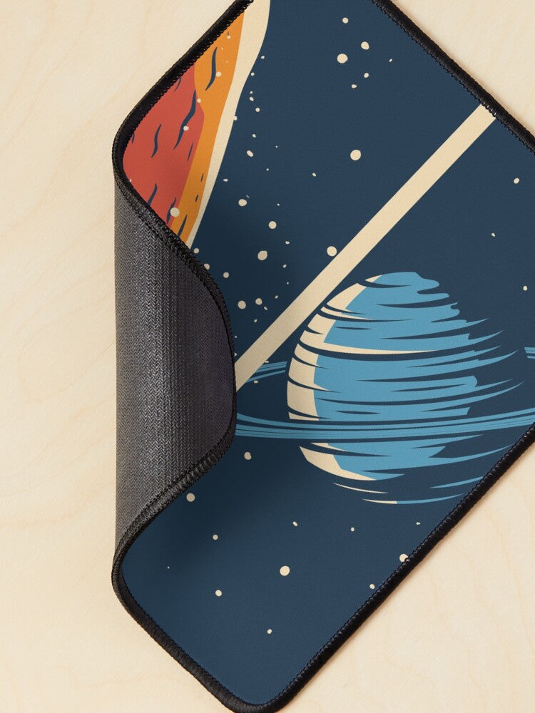 Vintage Space Tour Mouse Pad | Retro Design for Gamers & Space Lovers