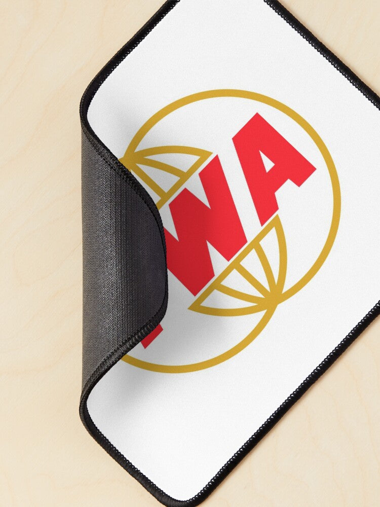 Vintage TWA Airlines Logo Mouse Pad | Retro Design for Home Office
