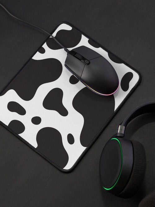 Cow Pattern Mouse Pad | Stylish Desk Accessory for Home or Office
