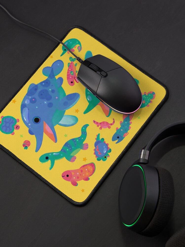 Yellow Triassic Baby Mouse Pad | Fun Design for Kids' Rooms