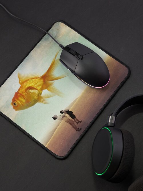 Glow Goldfish Mouse Pad | Vibrant Design | Perfect for Gamers & Home Office