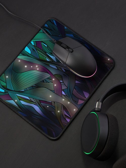 Fireflies Mouse Pad – Nocturne Design | Stylish & Unique Desk Accessory